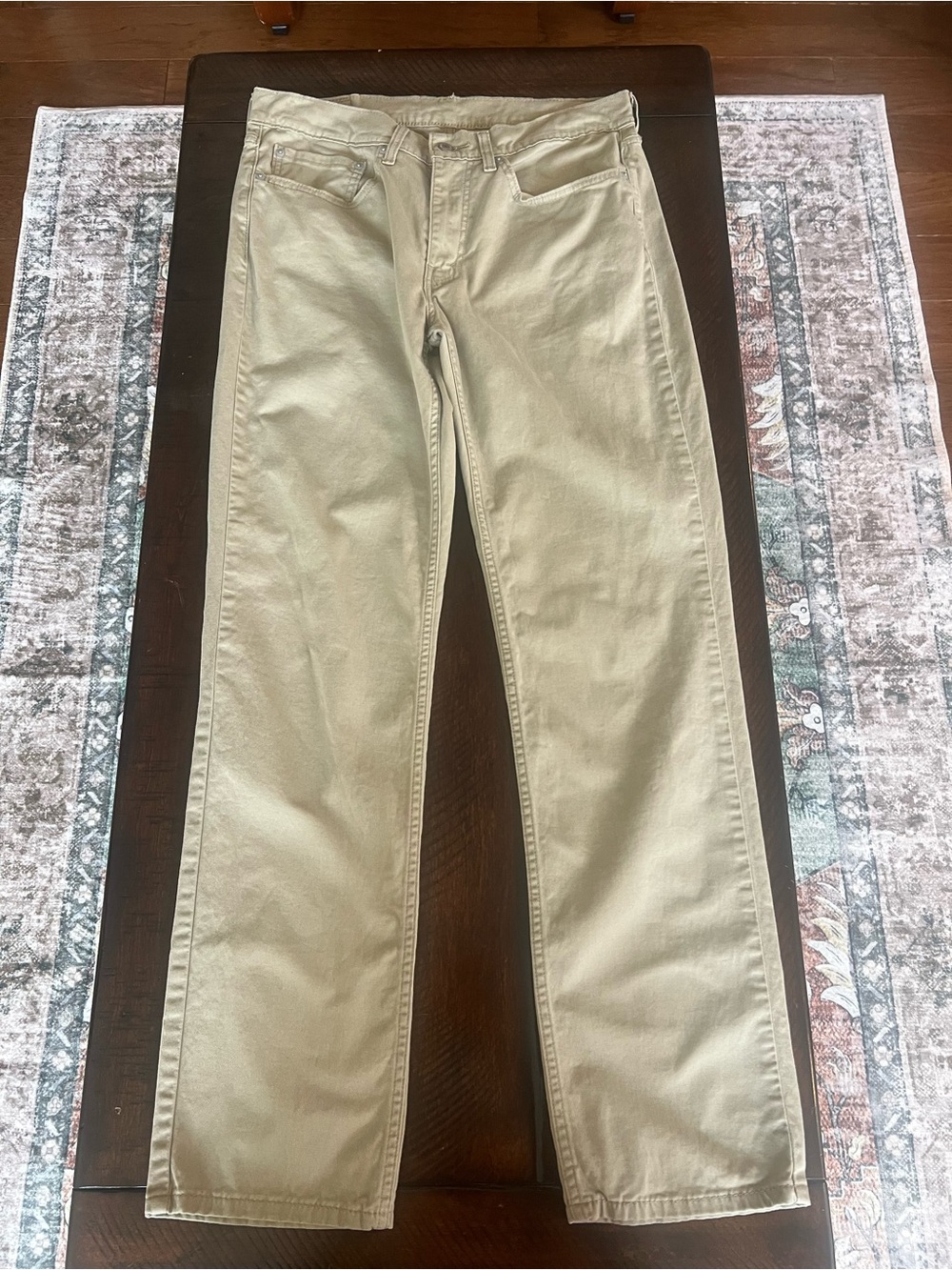 Levi’s 514 Straight Fit Khaki Jeans Men’s 34x34 Tan Beige Classic Casual Pants